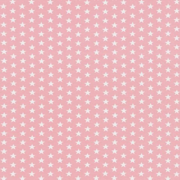 Baumwolljersey Sterne (rosa weiss) klein
