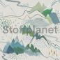Preview: BIO Baumwolljersey Mountain View (blue & green)