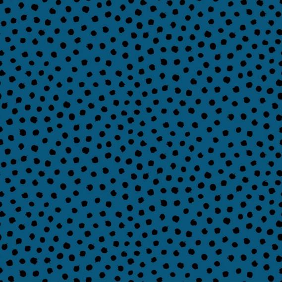 BIO Baumwolljersey Punkte (Blau)