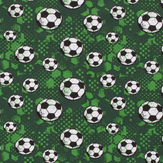 Baumwolljersey Fußball (dunkelgrün)