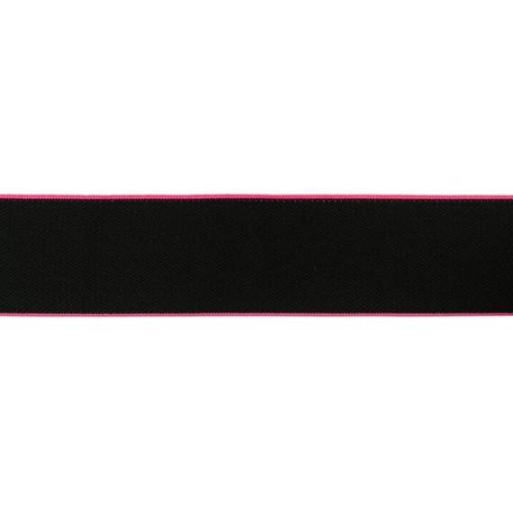 2 Meter Gummiband 40mm (Schwarz-Pink)