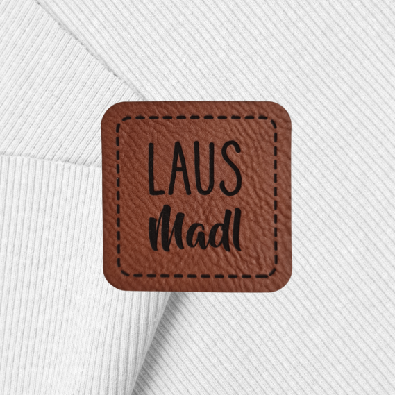 Kunstlederlabel "LAUS Madl" 4x4cm