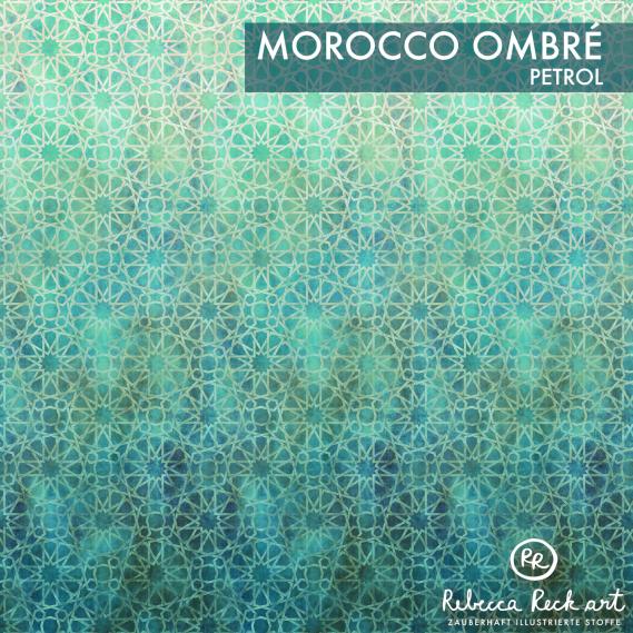 BIO Sommersweat "Morocco Ombré" petrol