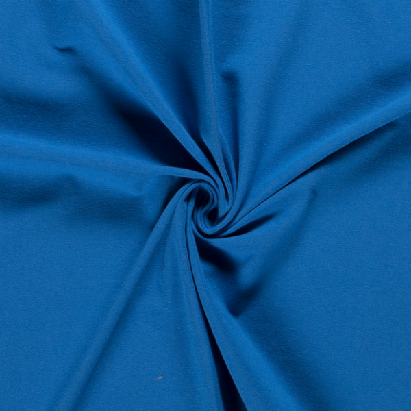 Jersey Uni Dunkles Aquablau (Breite 160cm)