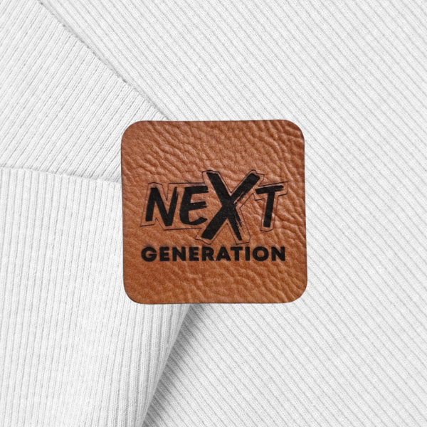 Kunstlederlabel "NEXT GENERATION" 4x4cm