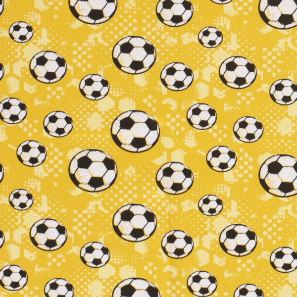 Baumwolljersey Fußball (gelb)